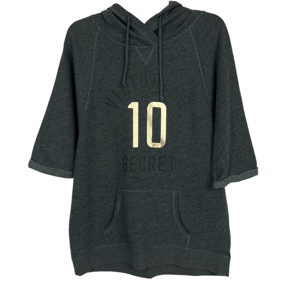 VICTORIA’S SECRET Women’s Pullover Hoodie Sweatshirt Sz Small Petite Color Gray - Picture 1 of 10